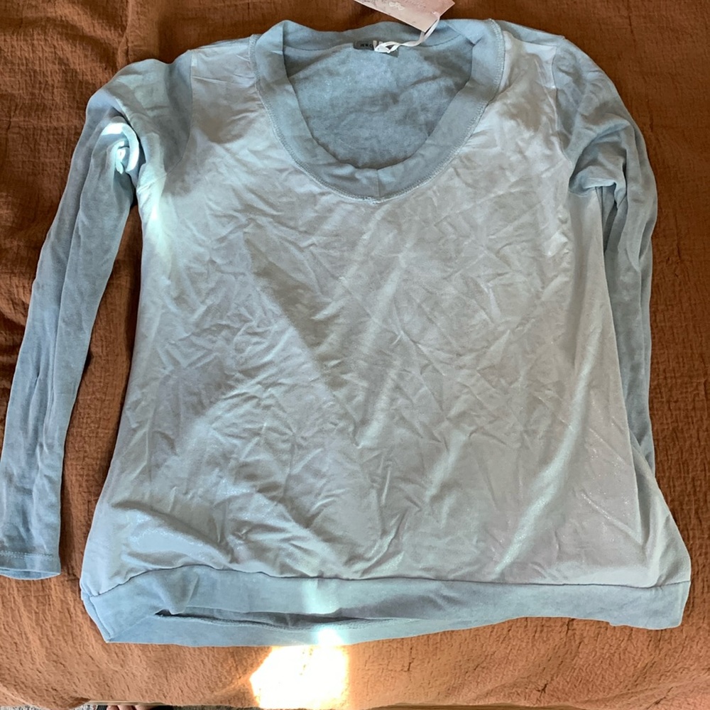 Blue boutique sweater shimmery
